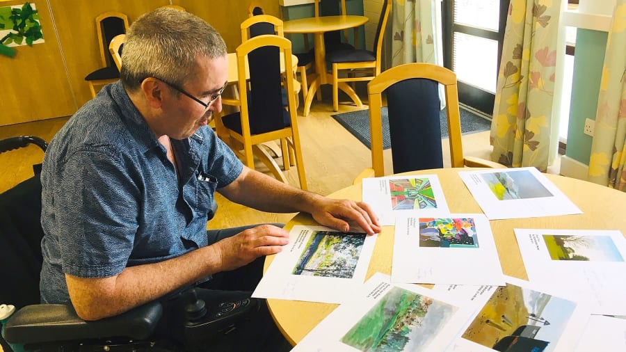 Residents selecting new artworks for their communal spaces at Coopers Court