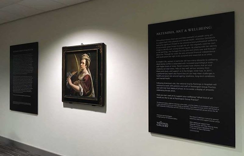 Artemisia Gentileschi as Saint Catherine of Alexandria is now on display at Pocklington Group Practice, East Yorkshire