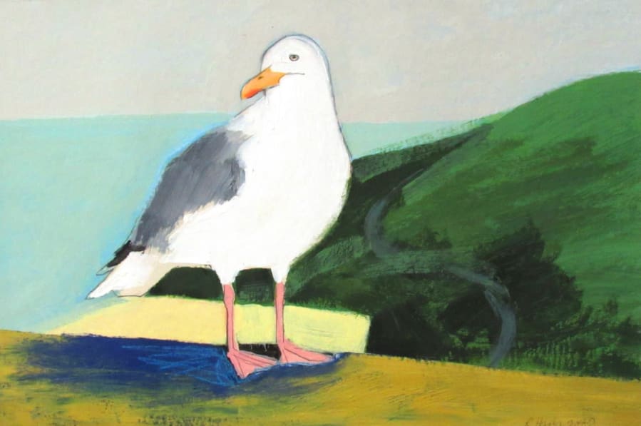 Roger Hardy, St Ives Seagull, 2002. Part of the Paintings in Hospitals collection at Hartismere Place.